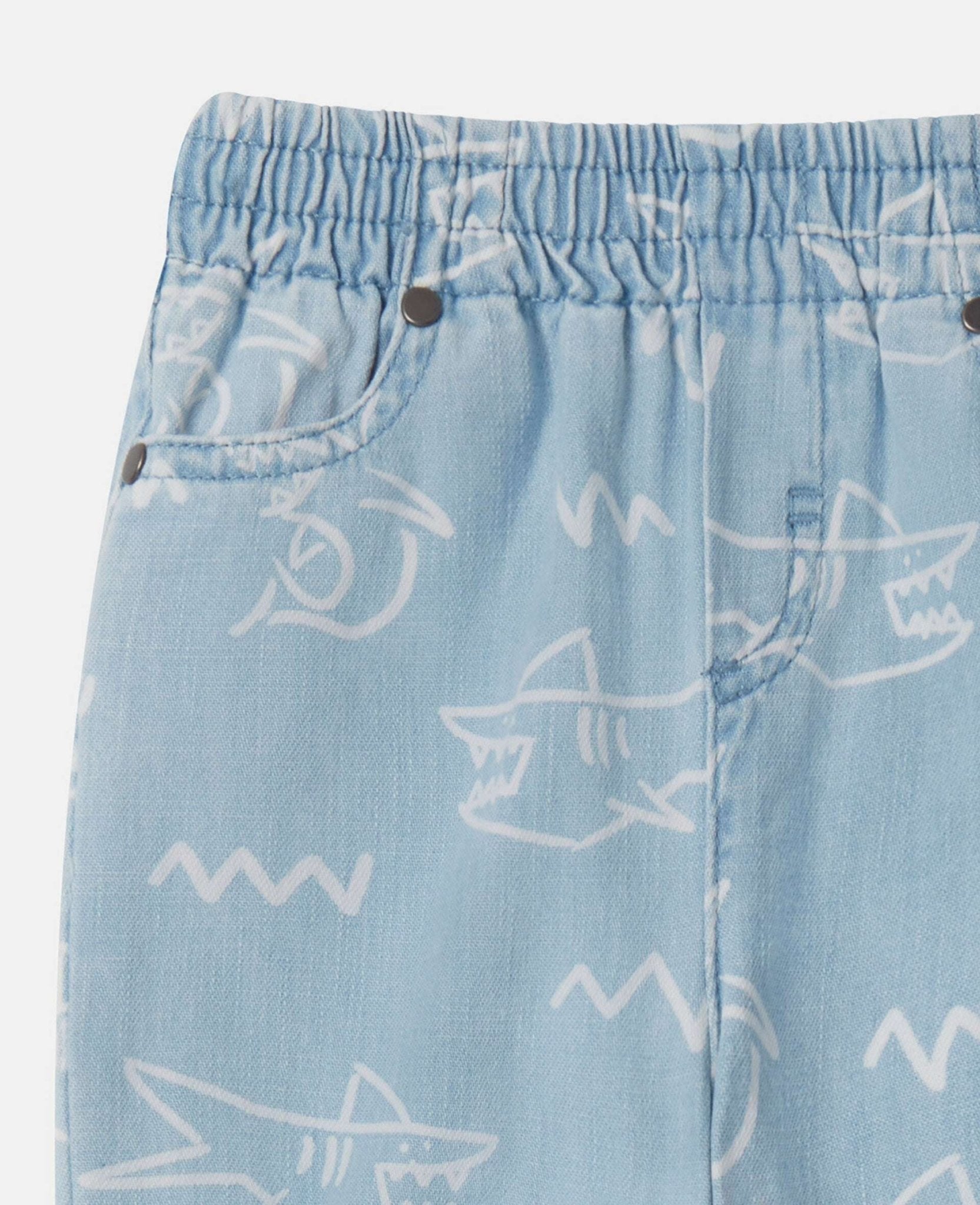 Stella McCARTNEY Kids - Панталони - Shark Print Baby Jeans - Love|Labels