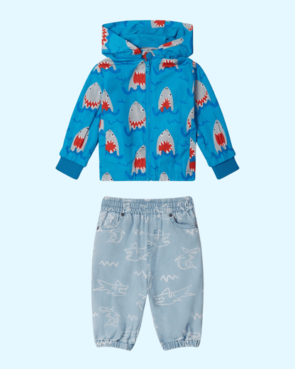 Stella McCARTNEY Kids - Панталони - Shark Print Baby Jeans - Love|Labels