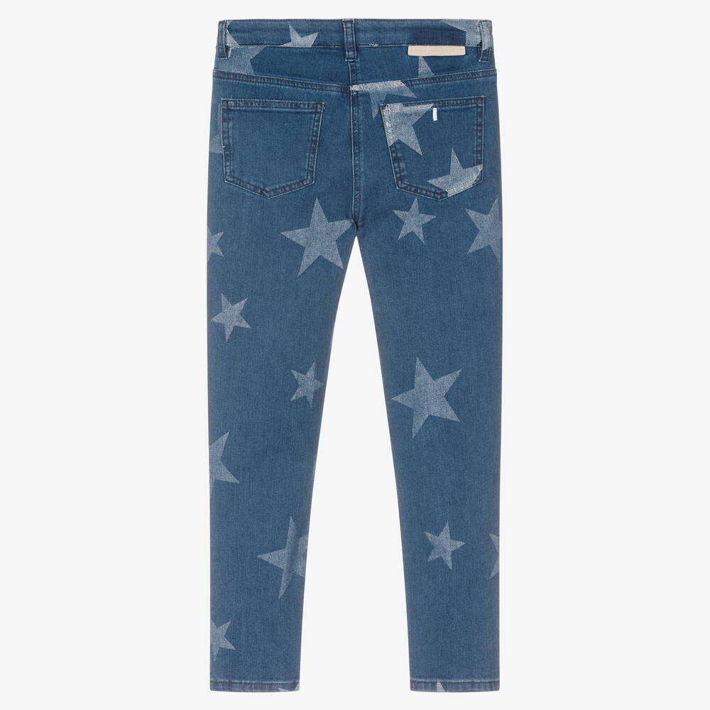 Blue Star Print Skinny Jeans