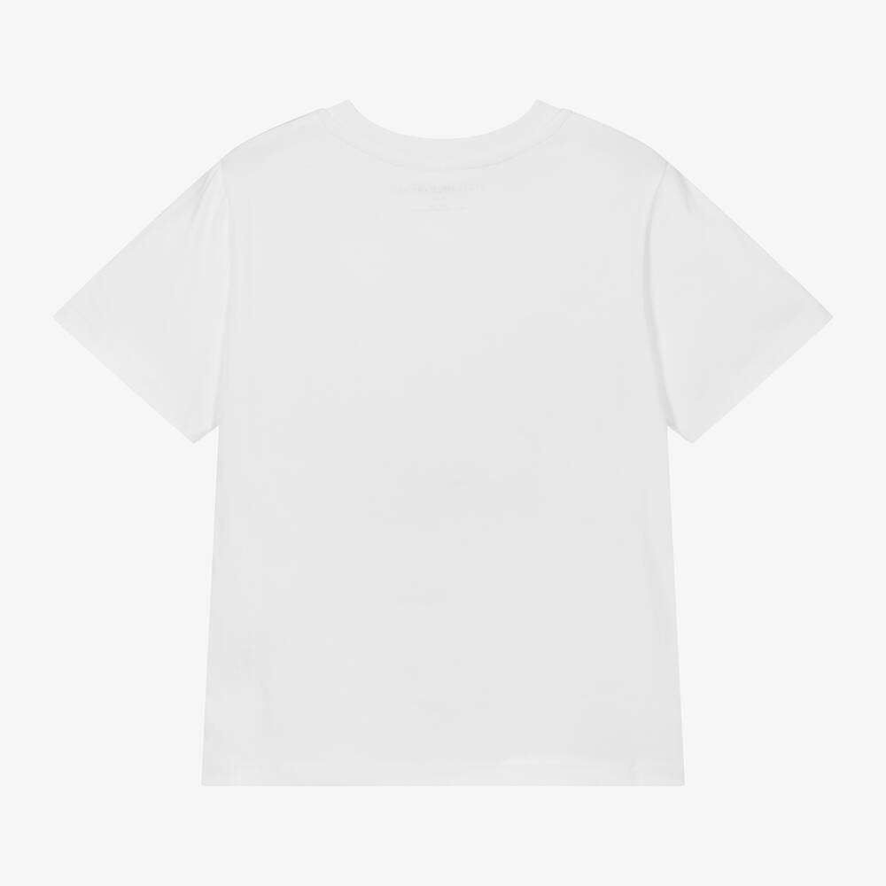 Stella McCARTNEY Kids - White Cotton Shark Logo T-Shirt - Love|Labels
