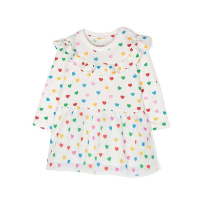 Stella McCARTNEY Kids - Рокли - White Heart Print Dress - Love|Labels
