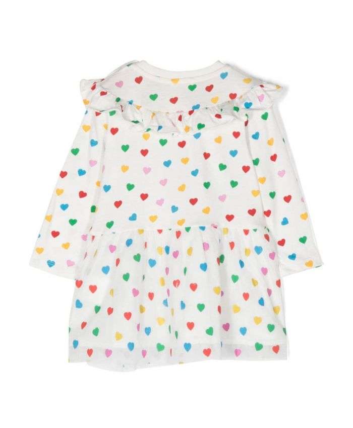 Stella McCARTNEY Kids - Рокли - White Heart Print Dress - Love|Labels