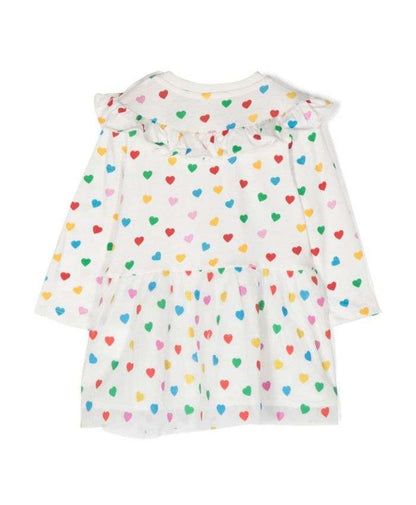 Stella McCARTNEY Kids - Рокли - White Heart Print Dress - Love|Labels