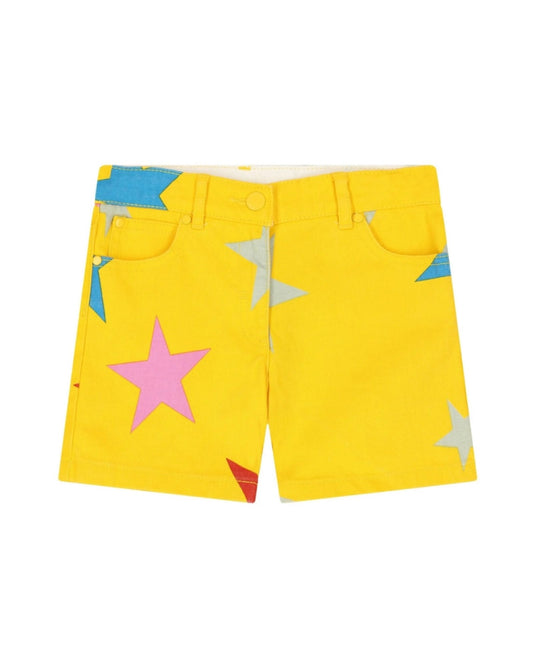 Stella McCARTNEY Kids - Шорти - Yellow Denim Stars Shorts - Love|Labels