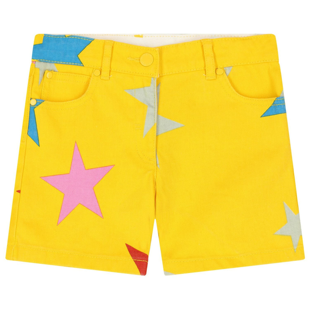 Stella McCARTNEY Kids - Шорти - Yellow Denim Stars Shorts - Love|Labels