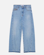 Light Stone-Washed Five-Pocket Denim Trousers