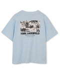 Light Blue Back Print T-Shirt