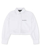 White Cropped Shirt