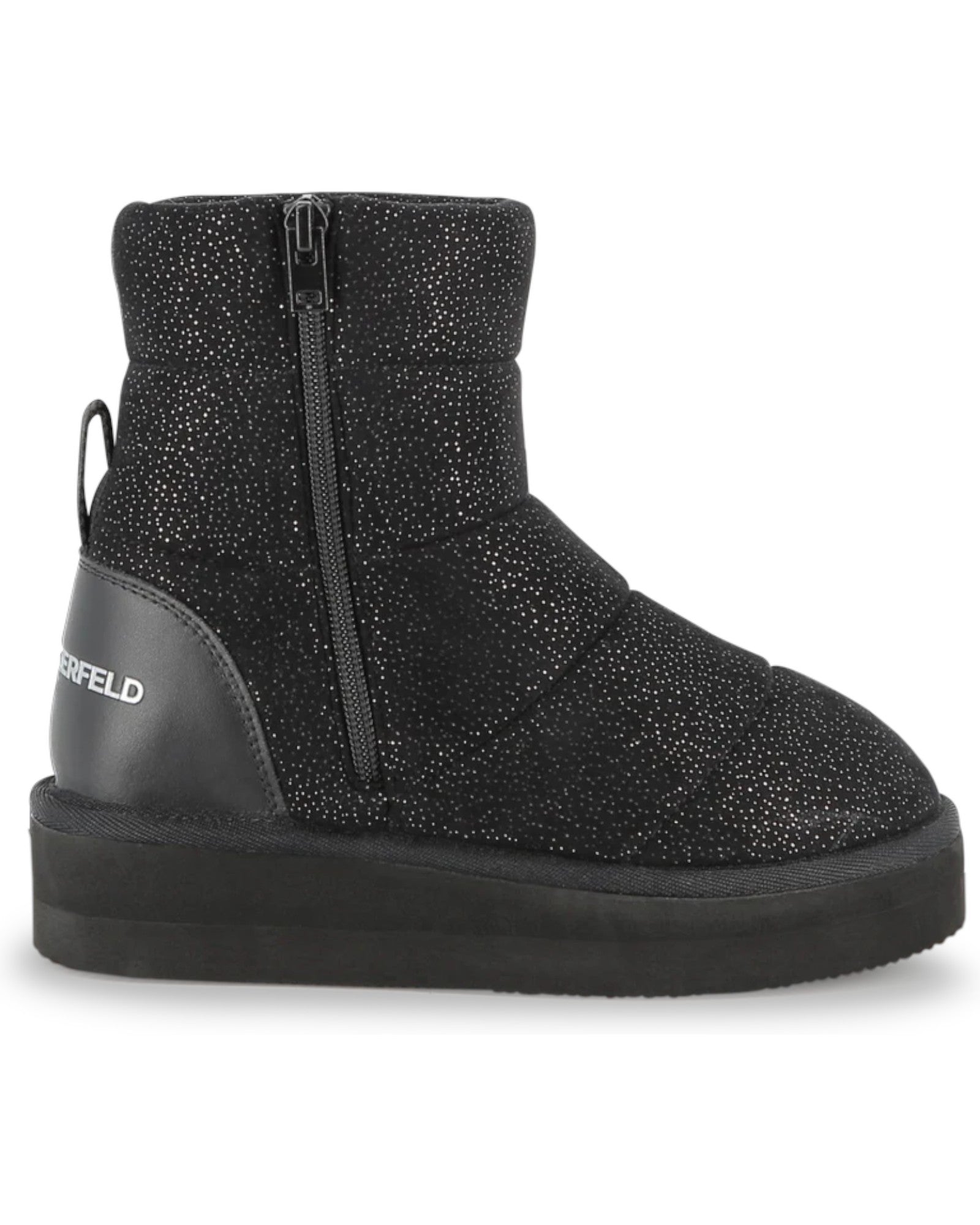 Sequined Textile Ankle Boot