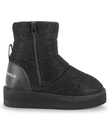 Sequined Textile Ankle Boot