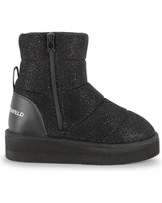 Sequined Textile Ankle Boot