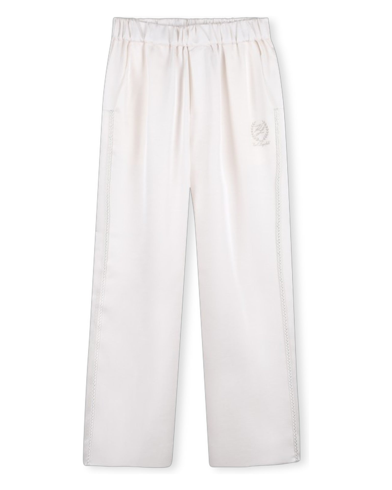 Off-White Satin Jogger Trousers