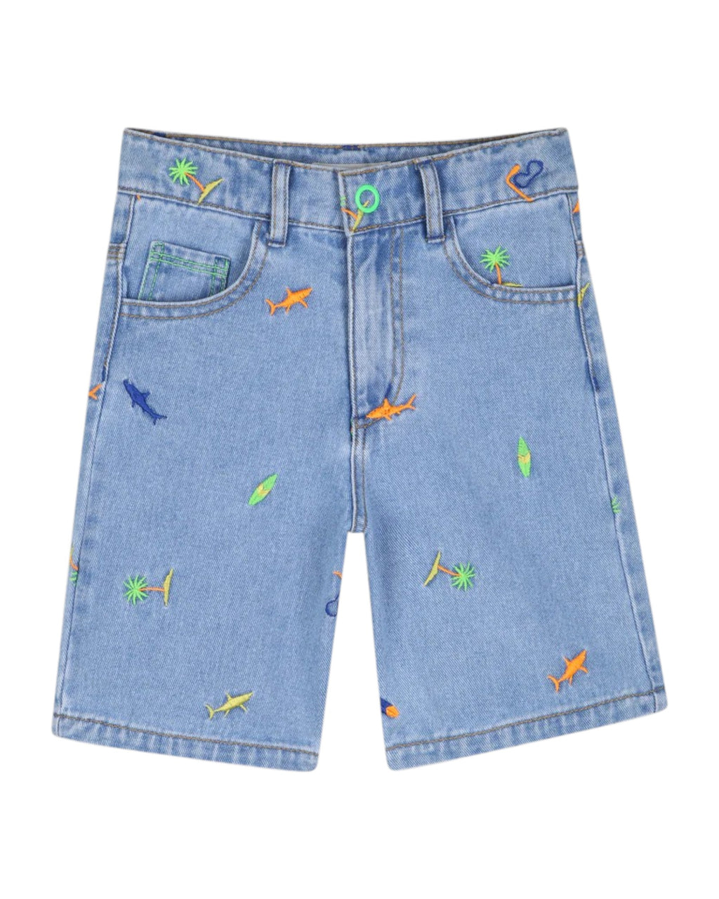 Denim Print Bermudas