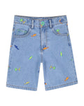 Denim Print Bermudas