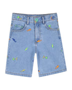 Denim Print Bermudas