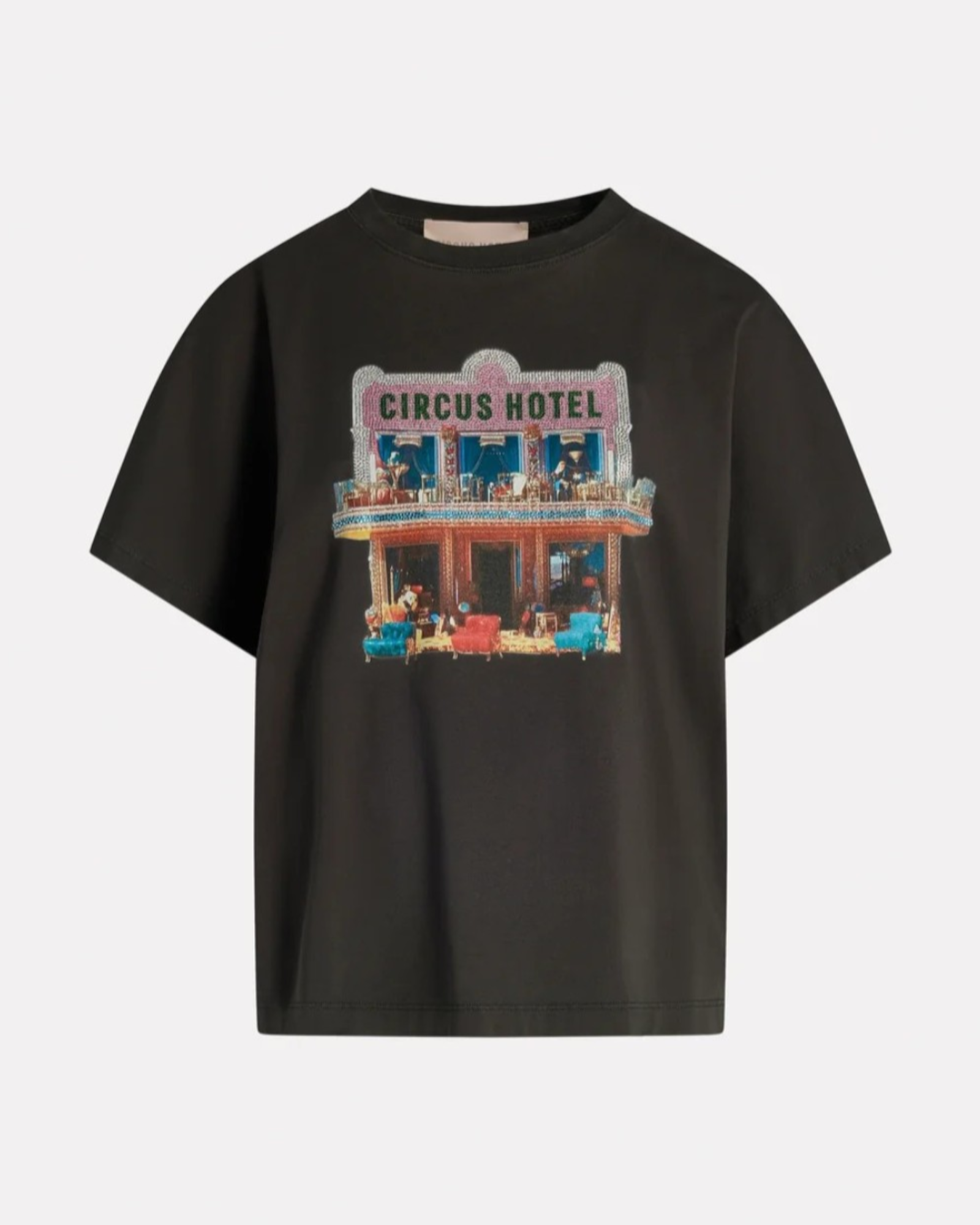 Circus Print Strass T-Shirt