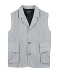 Sleeveless Striped Jacket