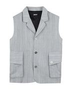 Sleeveless Striped Jacket