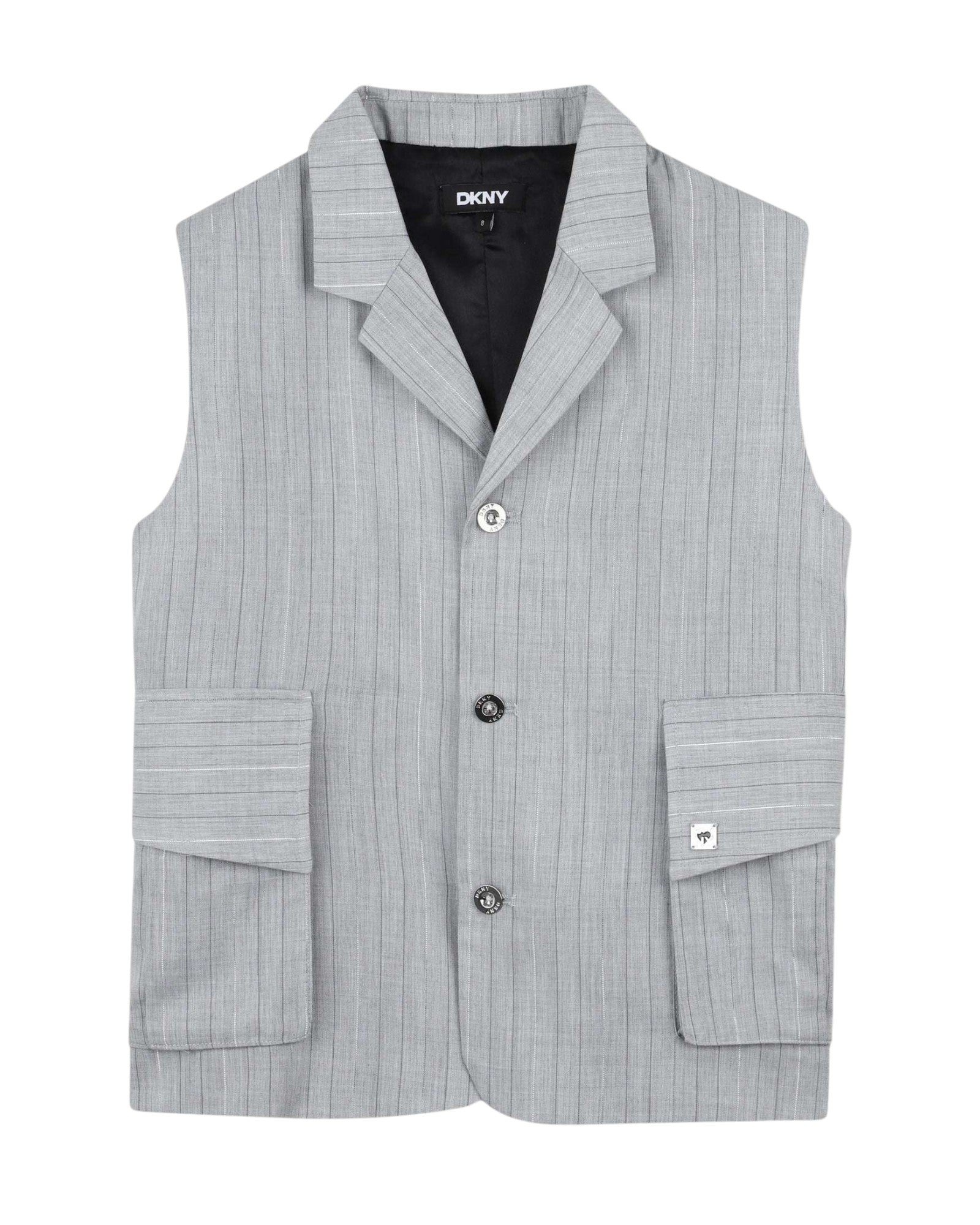 Sleeveless Striped Jacket