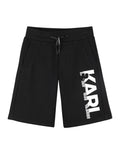 Boys Black Logo Shorts