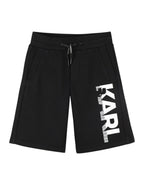 Boys Black Logo Shorts