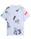 All-Over Graphic Print T-Shirt