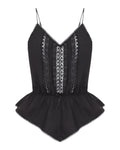 Black Cotton Poplin Top