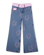 Pink Belt Denim Jeans
