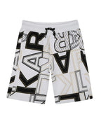 Boys White Logo Shorts