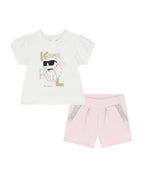 Girls Pink And White Set