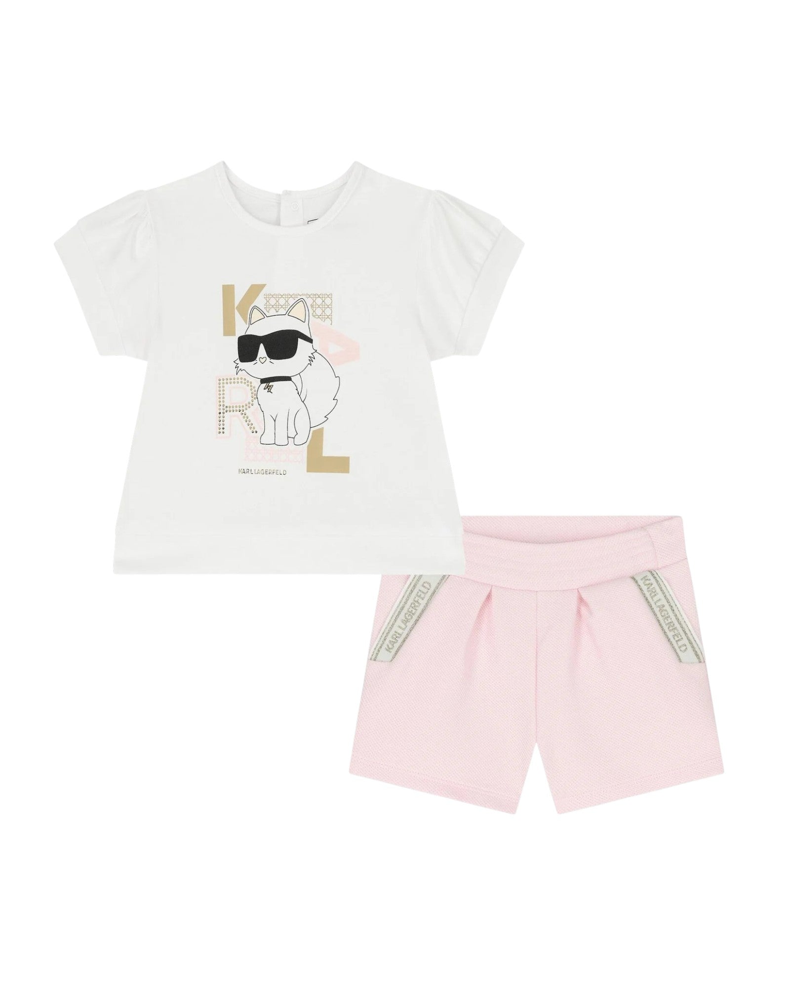 Girls Pink And White Set