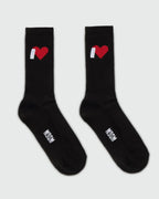 Black Socks With Jacquard Graphics
