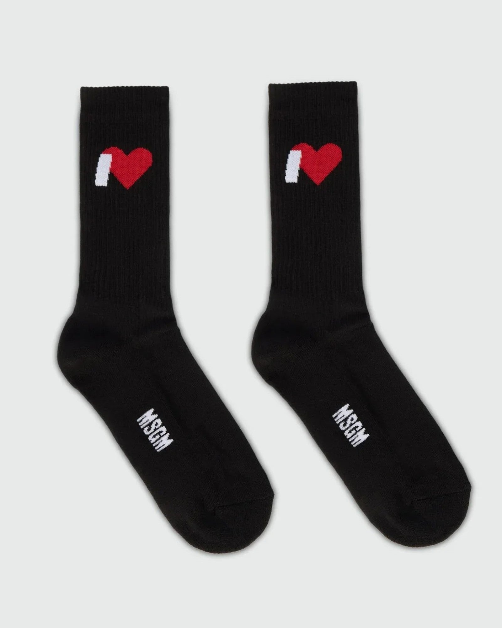 Black Socks With Jacquard Graphics