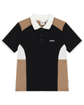 Boys Black Logo Polo T-Shirt