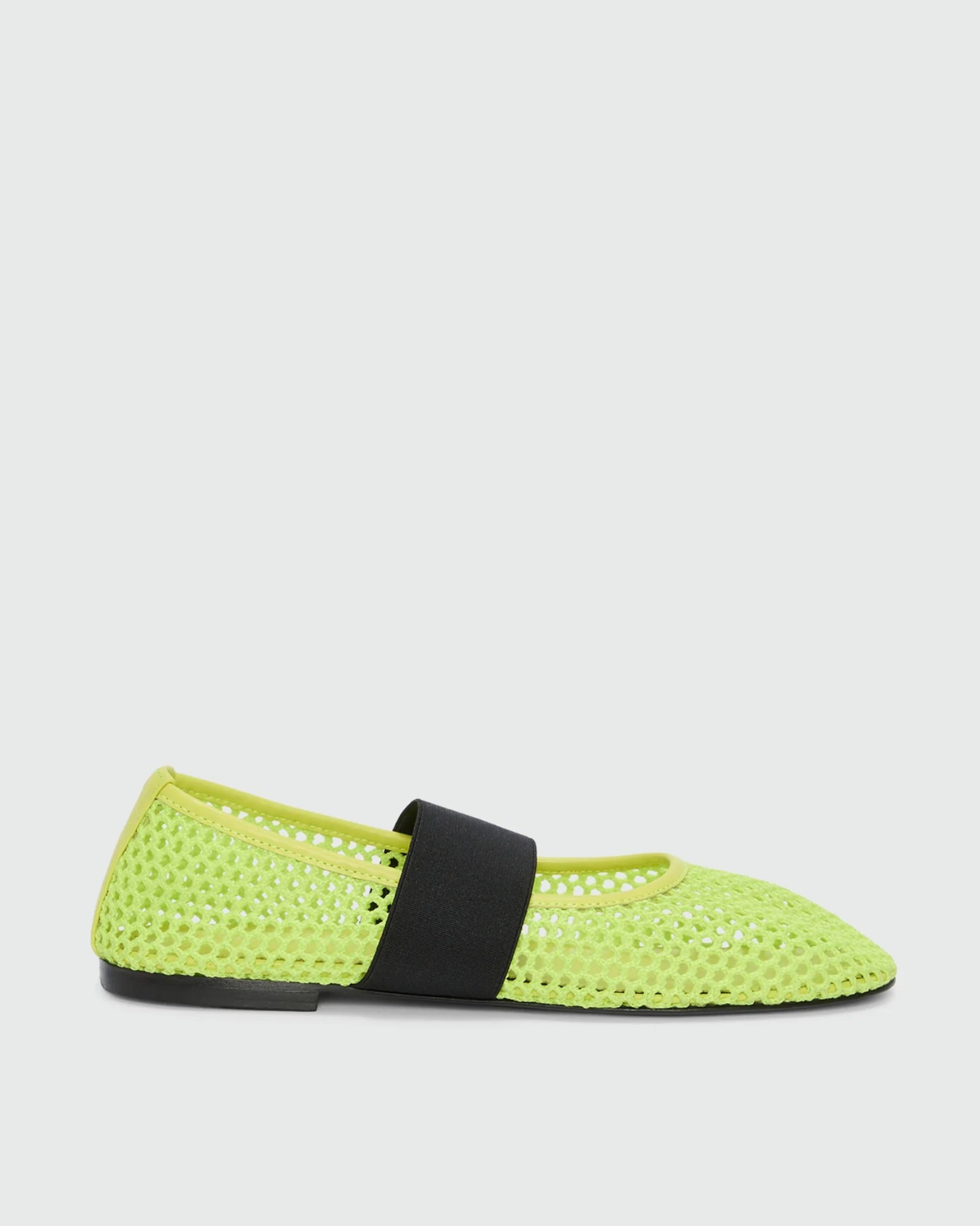 Lime Mesh Ballerina Flats