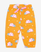 Baby Girls Ladybird Joggers in Orange