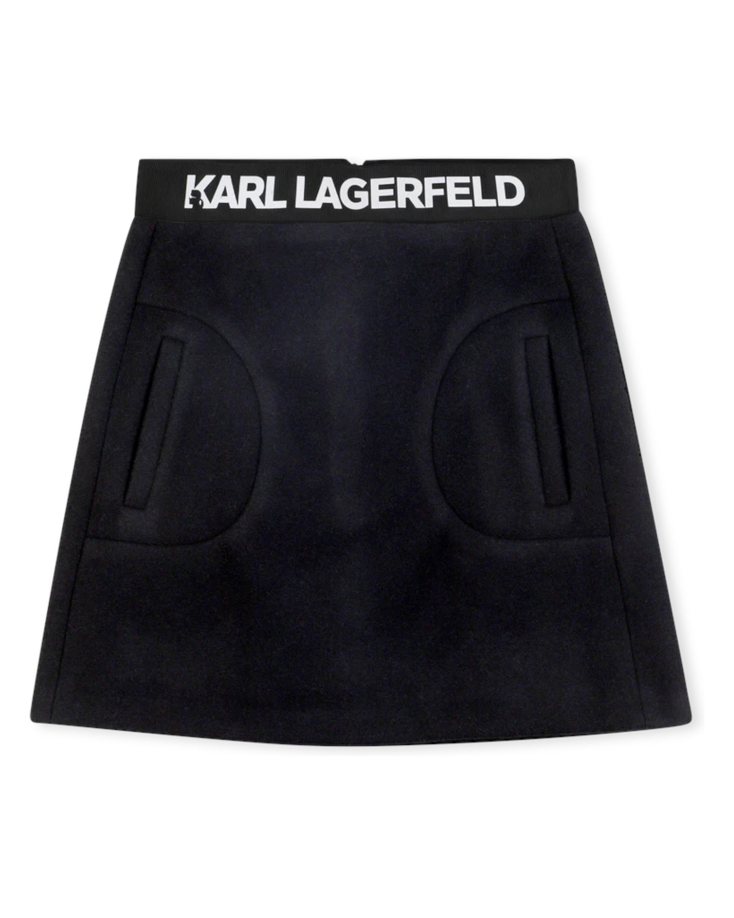 Logo-Waist Short Skirt