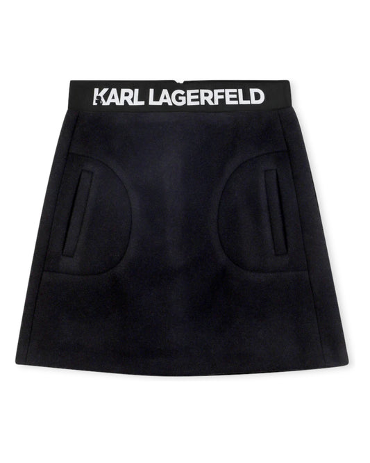 Logo-Waist Short Skirt