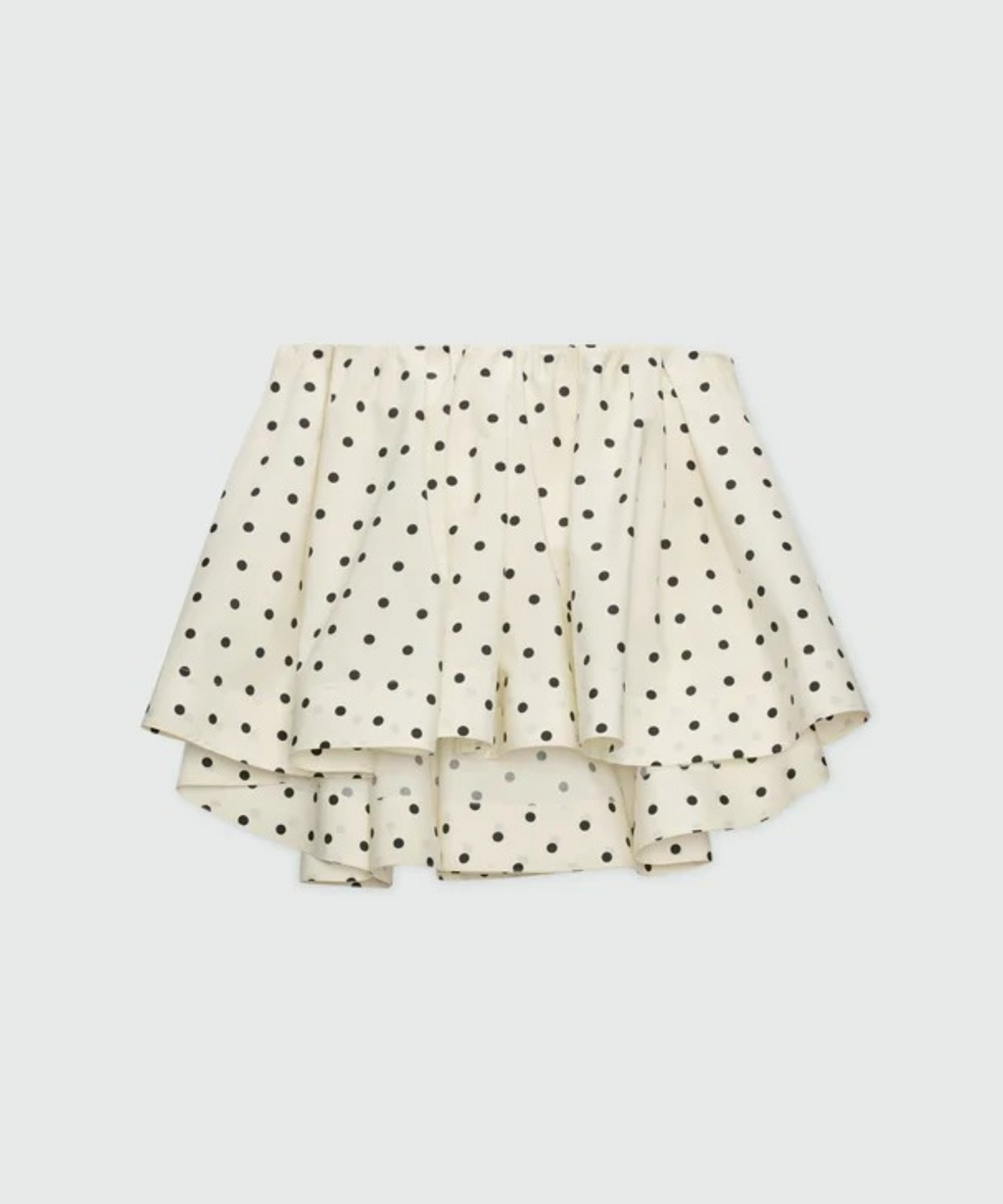 Polka Dot Poplin Bandeau Top