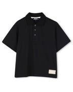Boys Black Logo Polo Shirt