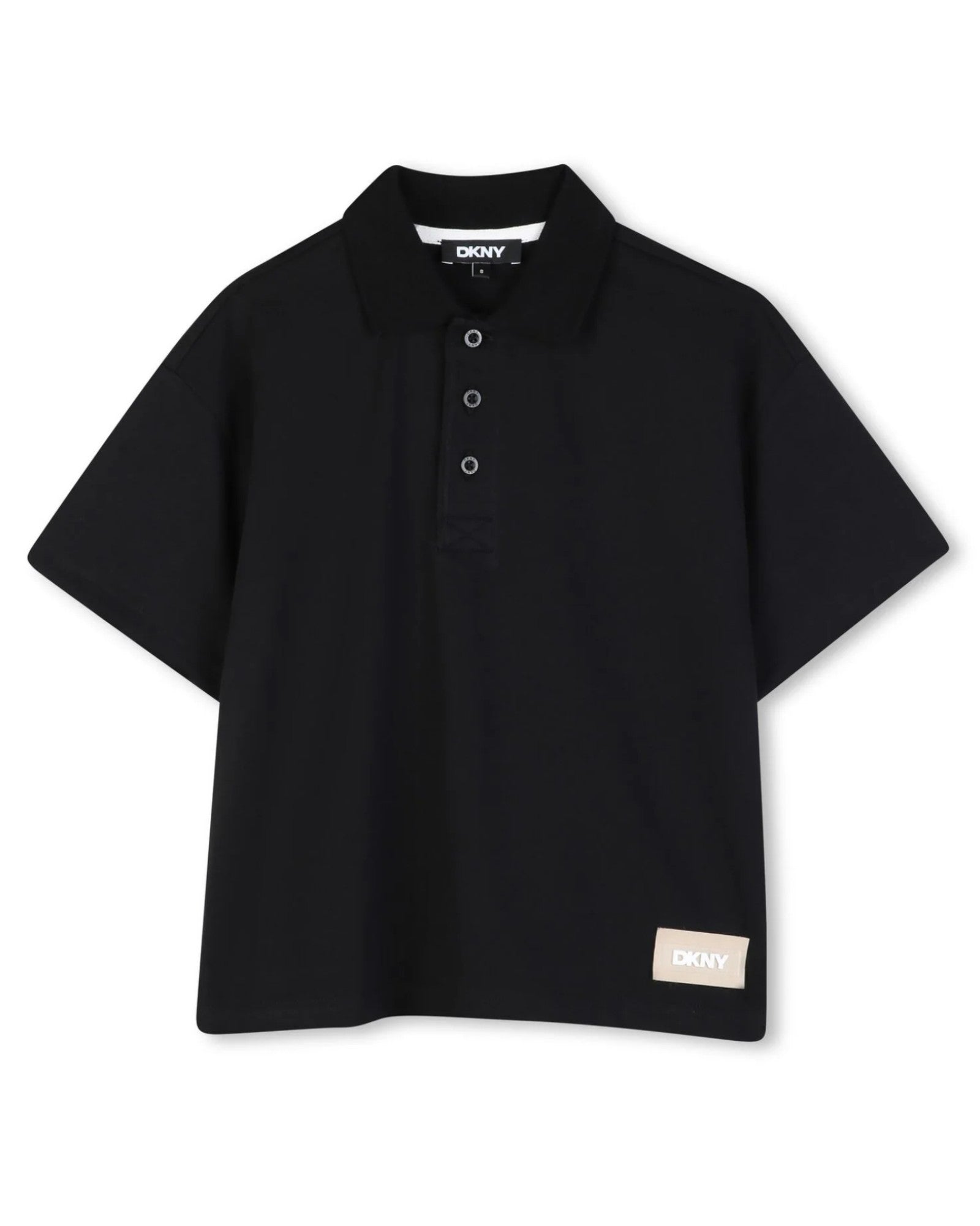 Boys Black Logo Polo Shirt