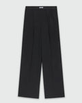 Logo Waistband Black Palazzo Trousers