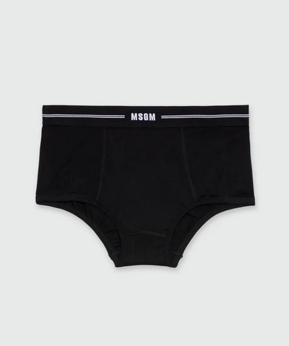 Black Jersey Briefs With Elastic