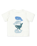 White T-Shirt With Whale Print