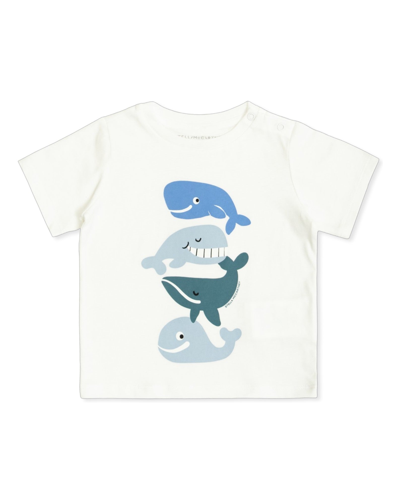 White T-Shirt With Whale Print