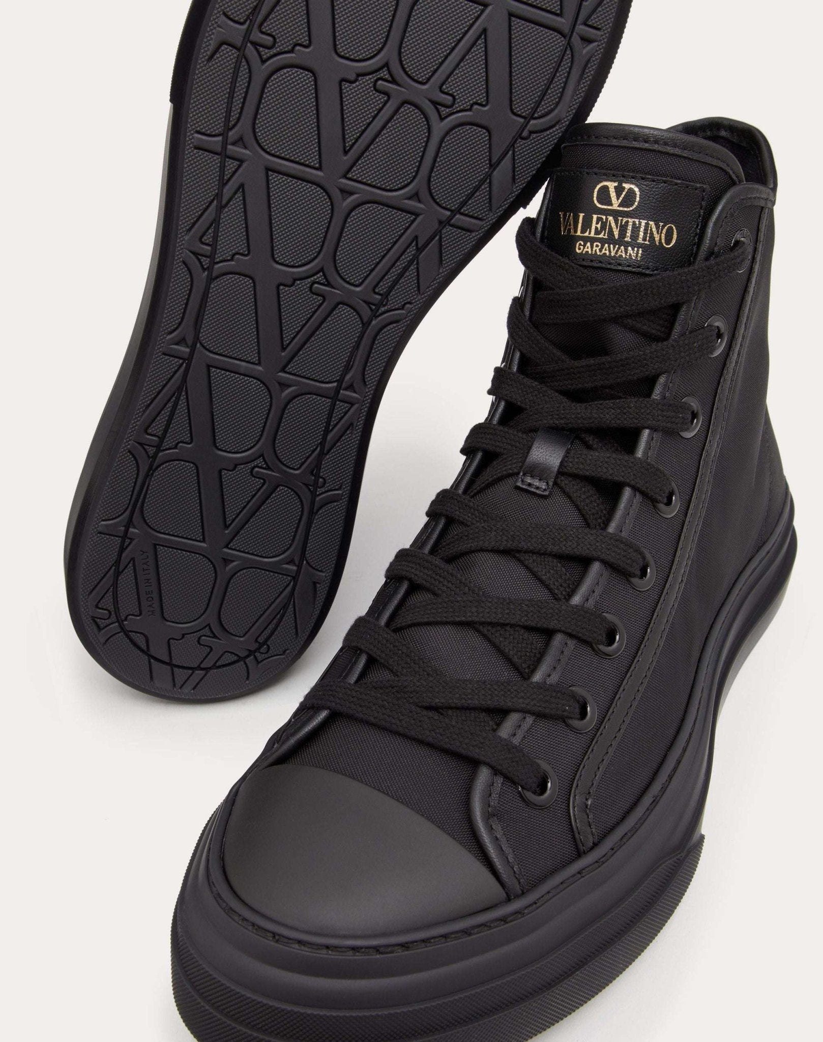 VALENTINO - Обувки - Blk Totaloop High Top Sneakers - Love|Labels