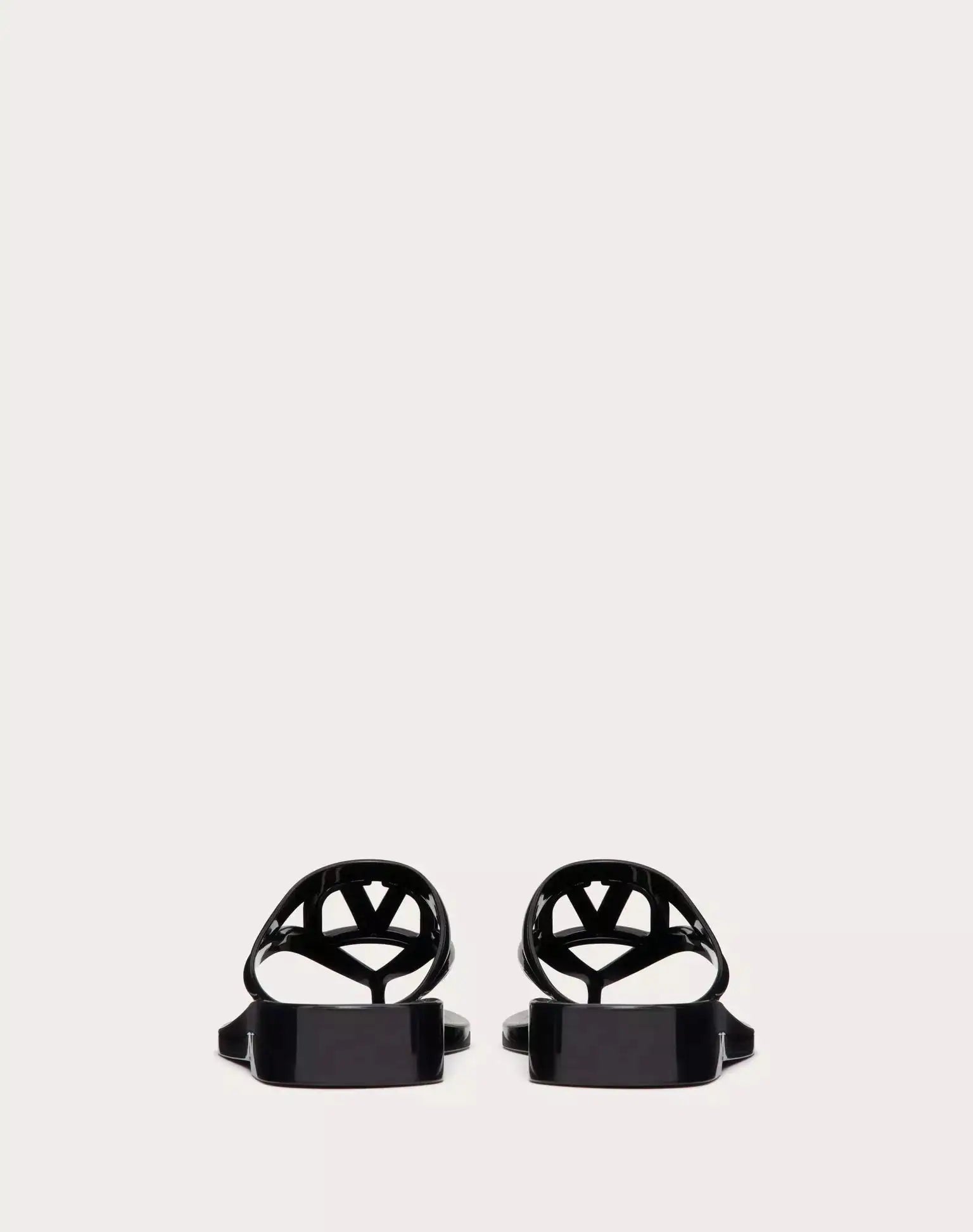 VALENTINO - Обувки - V Logo Black Slides - Love|Labels