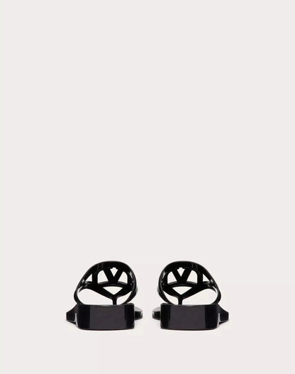 VALENTINO - Обувки - V Logo Black Slides - Love|Labels