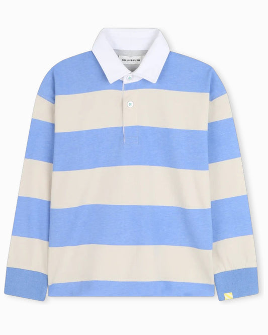 Striped Long-Sleeved Polo Shirt