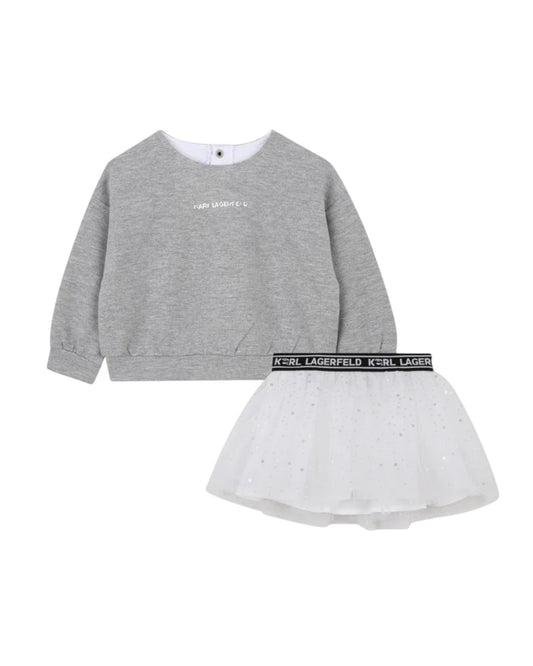 Sweatshirt And Skirt Set